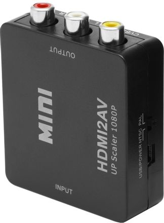 Адаптер аудио-видео PALMEXX 5-984B, HDMI (f) - 3хRCA (f), черный