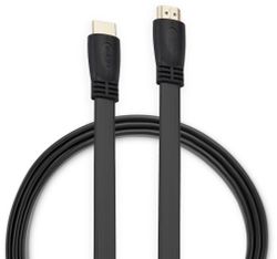 Кабель аудио-видео Buro HDMI 1.4 Flat, HDMI (m) - HDMI (m), ver 1.4, 2м, FLAT