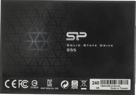 240ГБ SSD накопитель Silicon Power Slim S55 SP240GBSS3S55S25 2.5", SATA III, SATA