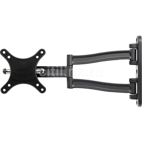 Кронштейн для телевизора Kromax TECHNO-1, 10-26″, настенный, поворот и наклон, темно-серый [20062]