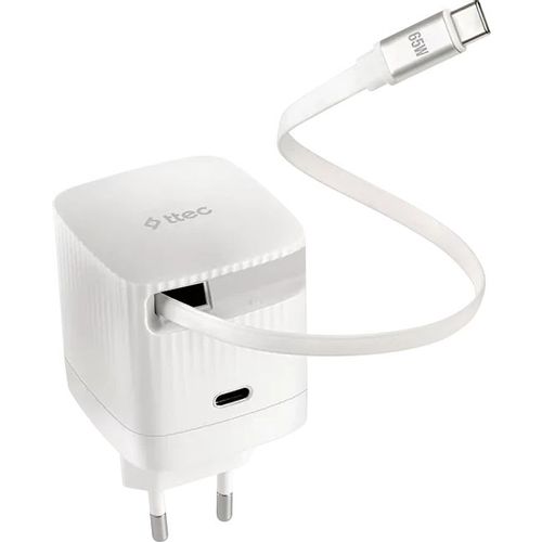 Сетевое зарядное устройство TTEC SmartCharger Duo GAN, USB-A, USB-C, USB-C, 65Вт, белый [2scg05b]