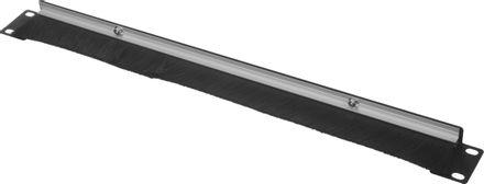 Кабельный органайзер гориз. ЦМО (ГКО-Щ-1-9005) щетки 1U шир.:19" глуб.:18.5мм