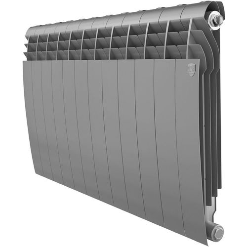 Радиатор биметаллический ROYAL THERMO BiLiner B 500, 12 секций, боковое подключение, серебристый