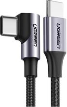 Изображение товара Кабель UGREEN US255,  USB Type-C (m) -  USB Type-C (m),  2м,  в оплетке,  3A,  серый / черный [50125]