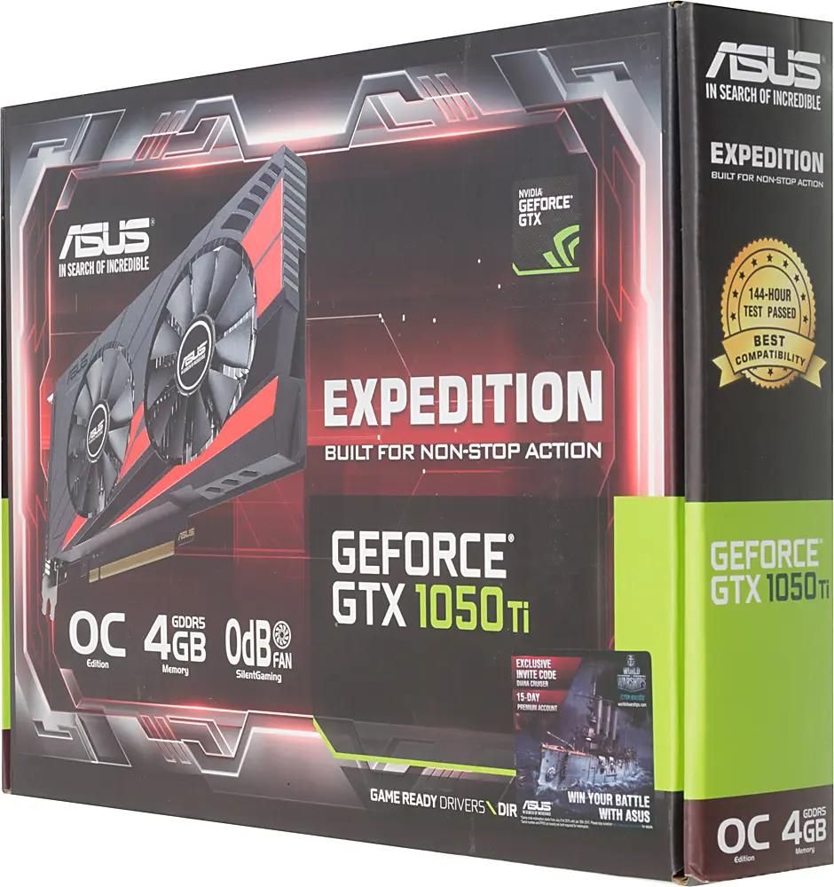ASUS NVIDIA GeForce GTX 1050TI EX GTX1050TI O4G 4