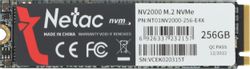 Изображение товара 256ГБ SSD накопитель NETAC NV2000 NT01NV2000-256-E4X M.2 2280, PCIe 3.0 x4, NVMe,  M.2