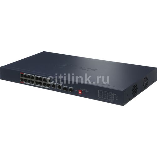 Коммутатор Dahua DH-CS4220-16GT-240, управляемый, 18 RJ-45, 10/100/1000 Мбит/с