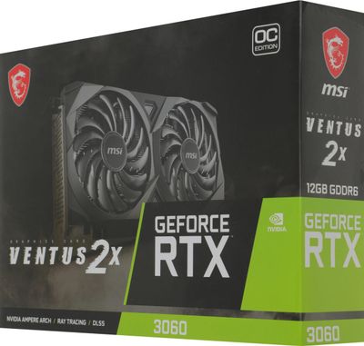 Видеокарта MSI NVIDIA GeForce RTX 3060 RTX 3060 VENTUS 2X 12G OC