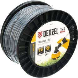 Изображение товара Леска для садовых триммеров DENZEL 96810, 3мм, 123м Изображение товара Леска для садовых триммеров DENZEL 96810, 3мм, 123м