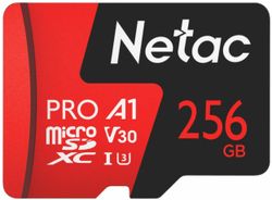 Карта памяти microSDXC UHS-I U3 NETAC P500 Extreme Pro 256 ГБ