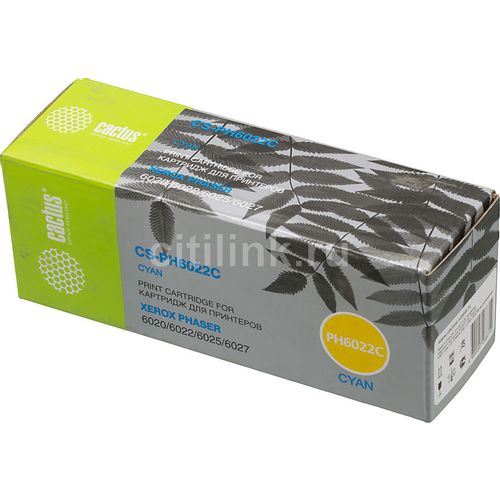 Картридж Cactus CS-PH6022C, 106R02760, голубой / CS-PH6022C