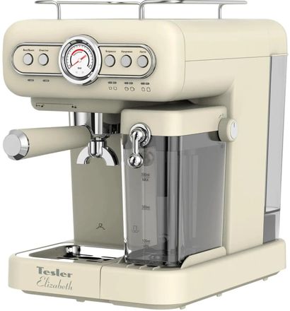 Кофеварка TESLER ECM-250,  рожковая,  бежевый
