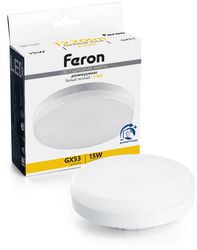 Упаковка ламп LED FERON GX53, таблетка, 15Вт, 10 шт.