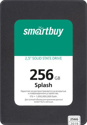 SSD накопитель SMARTBUY Splash 256ГБ, 2.5", SATA III,  SATA,  rtl [sbssd-256gt-mx902-25s3]