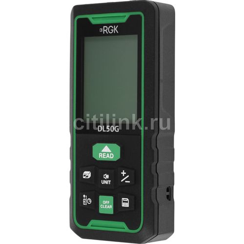 Лазерный дальномер RGK DL50G, 2 класс лазера, 535нм, луч зеленый [778176]