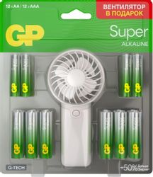 Изображение товара AA/AAA Батарейка GP Super 15A/24A/FANWETA21-2CRSBC24, 24 шт. Изображение товара AA/AAA Батарейка GP Super 15A/24A/FANWETA21-2CRSBC24, 24 шт.