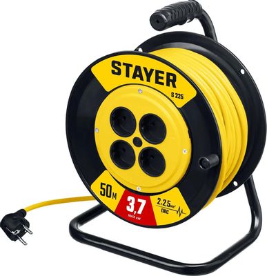 Удлинитель силовой Stayer 55070-50, розеток 4шт, 2x2.5 кв.мм, 10A, 50м ...