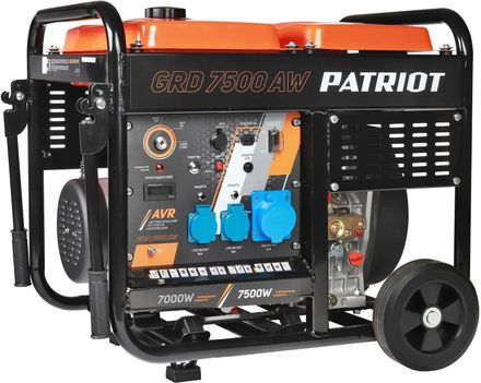 Дизельный генератор Patriot GRD 7500AW, 220/12 В, 7.5кВт, на колёсах с АКБ [472702275]