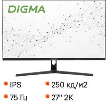 Изображение товара 27-дюймовый монитор Digma DM-MONB2702 с разрешением 2560x1440 IPS 75Гц