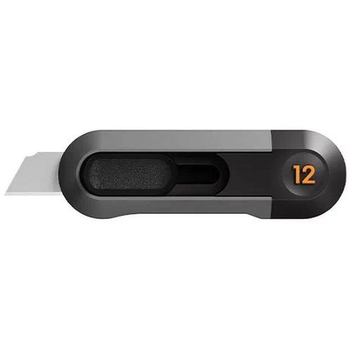 Нож Deli HT4007, 12мм, 1шт, серый/черный