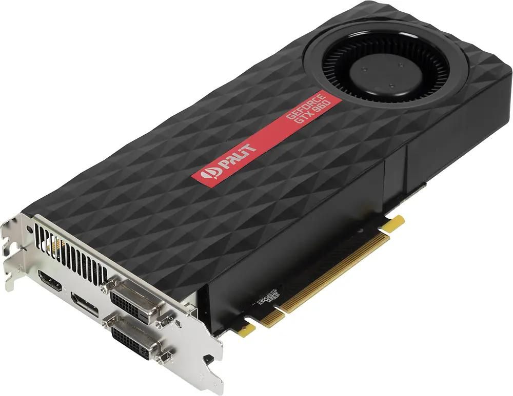 Характеристики Видеокарта Palit NVIDIA GeForce GTX 960 PA-GTX960-OC-2G 2ГБ  GDDR5, Ret [ne5x960s1041-2061f] (998800) смотреть в СИТИЛИНК