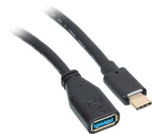 Изображение товара Кабель HAMA USB Type-C (m) - USB (f), 0.15м, 3A, черный
