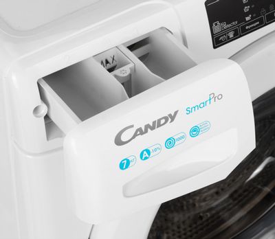 Стиральная машина узкая Candy Smart Pro CO4 107T1/2-07, с фронтальной  загрузкой, 7кг, 1000об/мин – купить в Ситилинк | 1484198