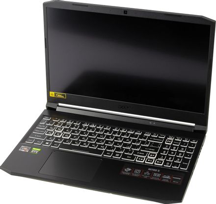 Ноутбук игровой Acer Nitro 5 AN515-45-R9UX 15.6", AMD Ryzen 7 5800H 3.2ГГц, 8-ядерный, 8ГБ DDR4, 512ГБ SSD,  NVIDIA GeForce  RTX 3060 для ноутбуков - 6 ГБ, Eshell, черный [nh.qbcer.002]