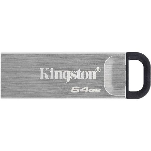 Флешка USB Kingston DataTraveler Kyson 64ГБ, USB3.2, серебристый и черный [dtkn/64gb]