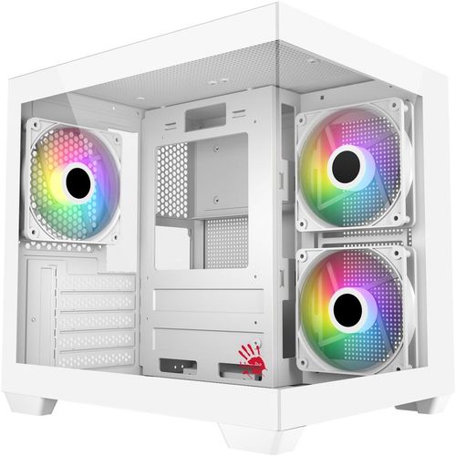 Корпус mATX BLOODY CC-121, Mini-Tower, без БП, белый [cc-121-wh]