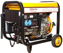 Изображение товара Дизельный генератор REDVERG RD-D5000EN, 220/12 В, 4.8кВт, на колёсах с АКБ