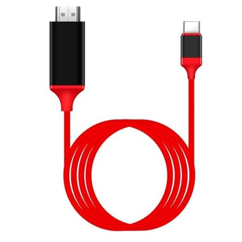 Кабель-переходник аудио-видео PALMEXX L9G, USB Type-C (m) — HDMI (m), ver 1.4, 2м, красный [a2604red]