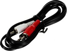 Изображение товара Кабель аудио NingBo 2хRCA - Jack 3.5 1.5м черный