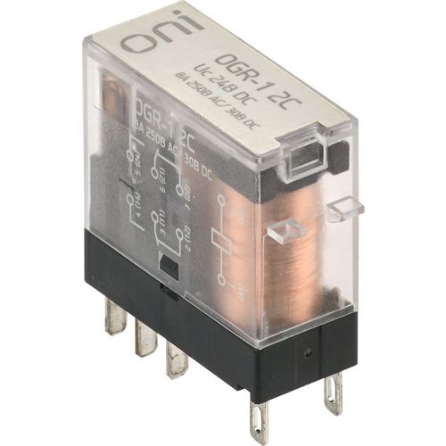 Реле промежуточное IEK Oni OGR-1, 24В [ogr-1-2c-dc24v-l-b]