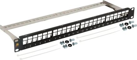 Патч-панель наборная Lanmaster (LAN-PPN24OK-STP) 19" 1U 24x FTP