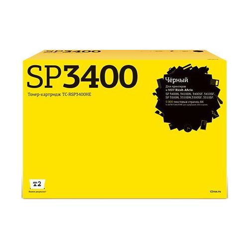 Картридж T2 TC-RSP3400HE, 406522/407648, черный / TC-RSP3400HE