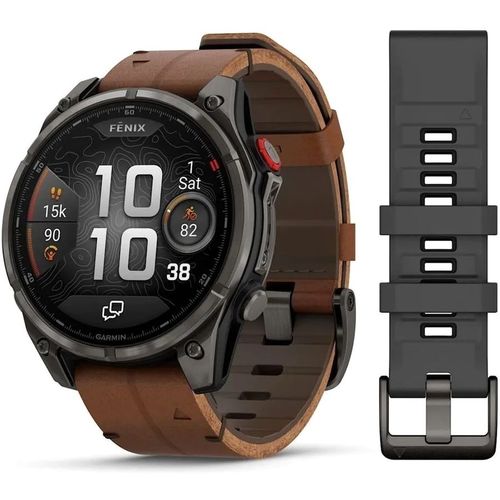 Смарт-часы Garmin Fenix 8 Pro, 47мм, 1.4", песочный/серый