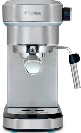Кофеварка Vitek VT-1509, рожковая, серебристый