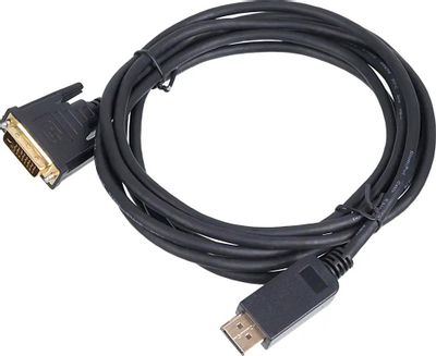 Кабель Display Port  DisplayPort (m) -  DVI (m),  GOLD ,  3м,  черный