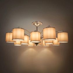 Люстра HIPER Peach H161-0, 12 х 40 Вт, розовый/серебро