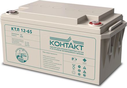 Аккумуляторная батарея КОНТАКТ КТЛ 12-65 для ИБП,  12В,  65Ач [kntktl1200650f6]