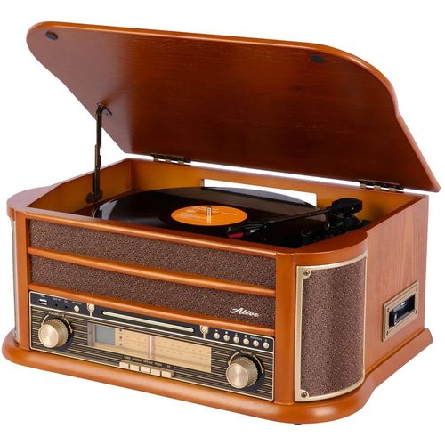 Проигрыватель виниловых пластинок Alive Audio Oldtimer Wood AA-OLD-01-WD