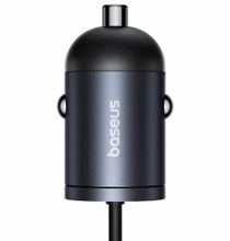 Изображение товара Автомобильное зарядное устройство BASEUS Tiny Star Mini,  USB-C, USB-C, 30Вт, 3A, черный