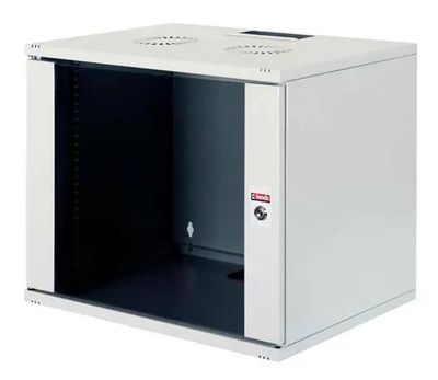 Шкаф коммутационный LANDE LN-SH07U5440-LG-F0-1 настенный,  стеклянная передняя дверь,  7U,  540x370x400 мм