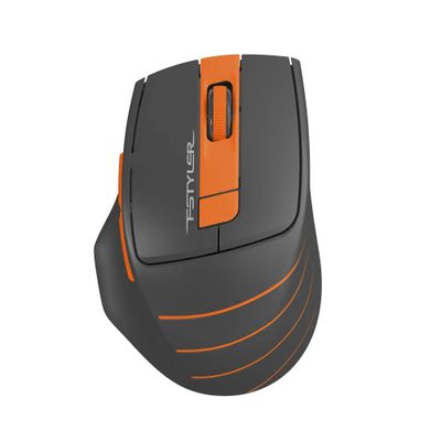Мышь A4TECH Fstyler FG30, оптическая, беспроводная, USB, серый и оранжевый [fg30 orange]