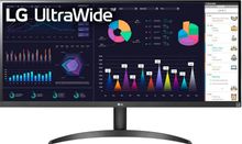 Изображение товара 34" Монитор LG UltraWide 34WQ500-B,  2560x1080,  IPS,  100Гц,  1хHDMI,  1хDP,  черный [34wq500-b.aruz]