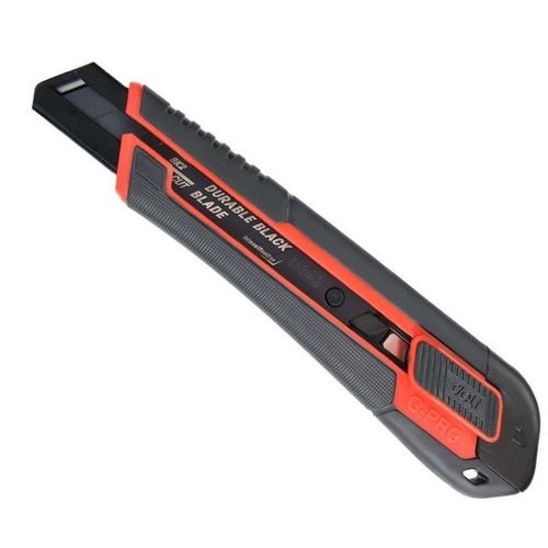 Нож Deli DL018G, 18мм, 1шт, черный/красный