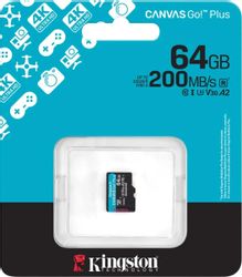 Карта памяти microSDXC UHS-I U3 Kingston Canvas Go! Plus 64 ГБ