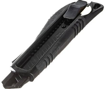 Нож HANSKONNER HK1076-08-02, 18мм, 1шт, черный