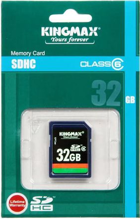 Флеш карта SDHC 32Gb Class6 Kingmax w/o adapter